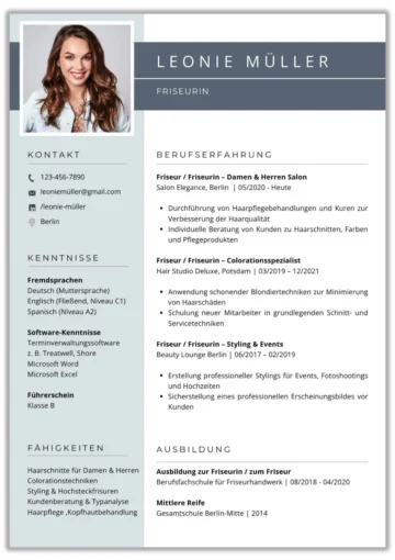 Lebenslauf Vorlage Friseur Word