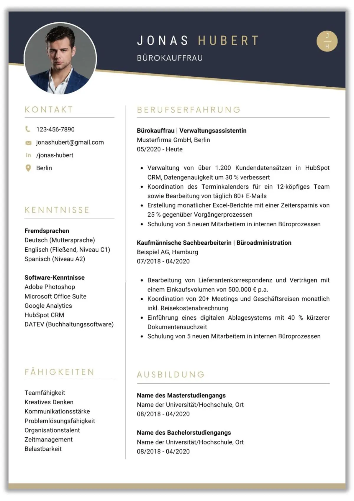 Kreative Lebenslauf Vorlage