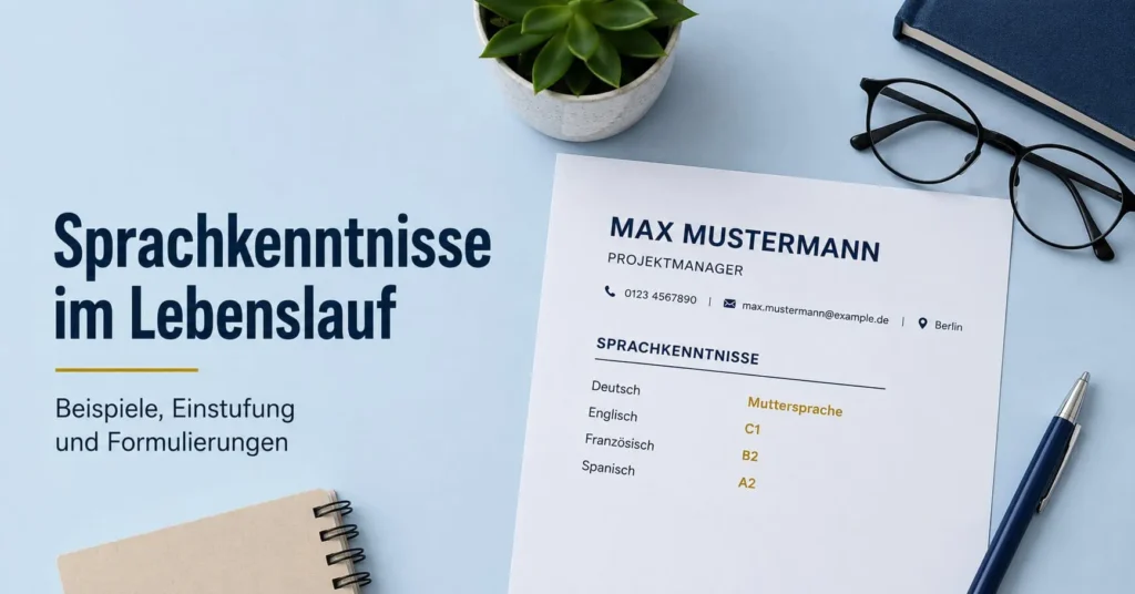Sprachkenntnisse im Lebenslauf mit GER-Niveaus